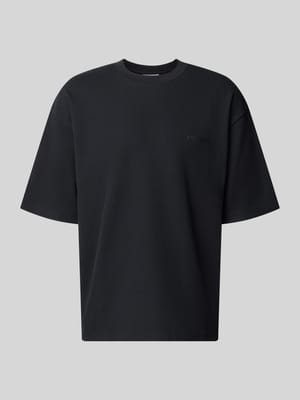 Relaxed Fit T-Shirt mit Strukturmuster Shop The Look MANNEQUINE