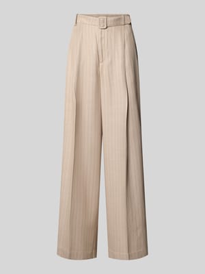 Wide leg stoffen broek met riem, model 'ISSA INAH' Shop The Look MANNEQUINE