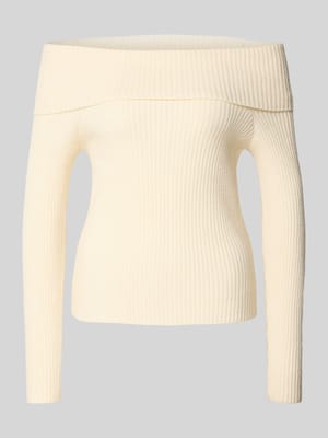 Slim Fit Strickpullover aus Viskose-Mix Modell 'KATIA' Shop The Look MANNEQUINE