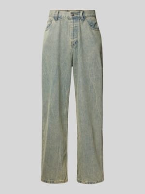 Jeansy o kroju wide fit z efektem znoszenia Shop The Look MANNEQUINE