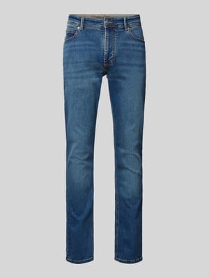 Straight fit jeans met merkdetail Shop The Look MANNEQUINE