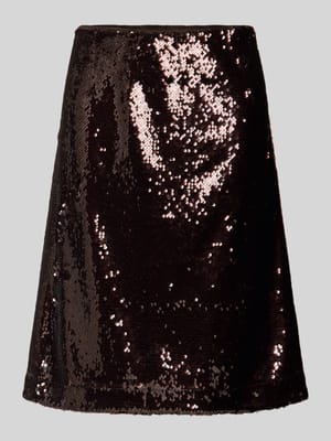 Knielange rok met pailletten Shop The Look MANNEQUINE