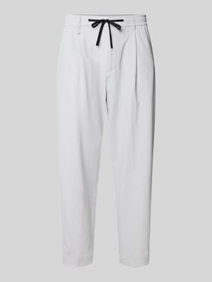 Tapered fit broek met tunnelkoord, model 'CONVERT PLEAT' Shop The Look MANNEQUINE