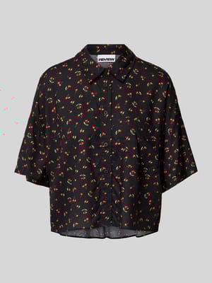 Bluzka koszulowa o kroju relaxed fit z rękawem o dł. 1/2 Shop The Look MANNEQUINE