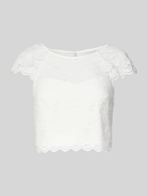 T-Shirt mit Spitzenbesatz Shop The Look MANNEQUINE