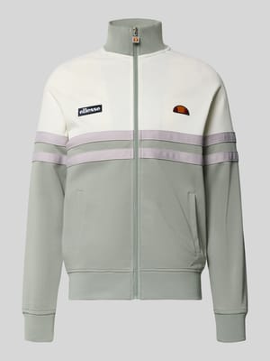 Trainingsjacke mit Label-Patch und Stehkragen Modell 'RIMINI' Shop The Look MANNEQUINE