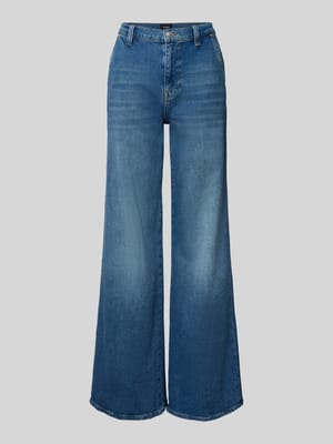 Wide leg jeans met steekzakken, model 'Evi' Shop The Look MANNEQUINE