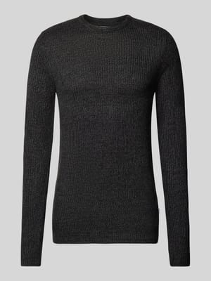 Gebreide pullover met ronde hals, model 'LEWIS' Shop The Look MANNEQUINE