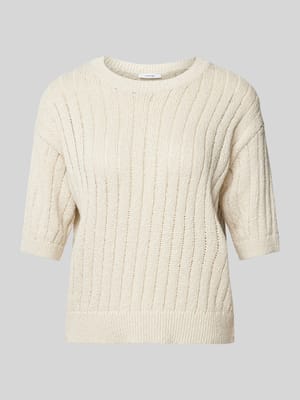 Sweter z dzianiny z rękawem o dł. 1/2 model ‘Punzi’ Shop The Look MANNEQUINE