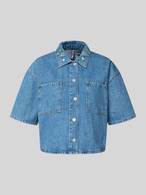 Boxy Fit Jeansbluse aus reiner Baumwolle Modell 'SKY' Shop The Look MANNEQUINE