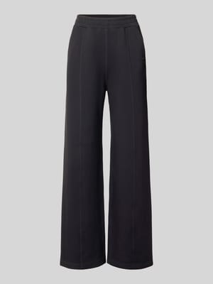 Wide fit broek van viscosemix met elastische band Shop The Look MANNEQUINE