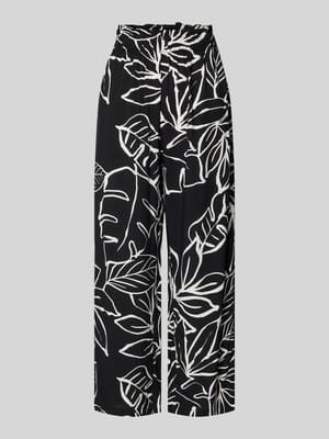 Spodnie materiałowe z szeroką, skróconą nogawką model ‘Relax’ Shop The Look MANNEQUINE