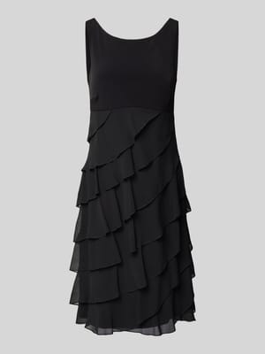 Sukienka koktajlowa do kolan z falbanami Shop The Look MANNEQUINE