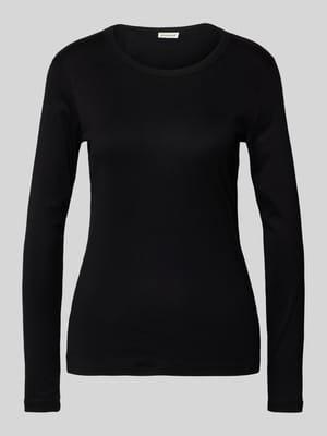 Regular Fit Langarmshirt aus Baumwoll-Mix mit Rundhalsausschnitt Shop The Look MANNEQUINE