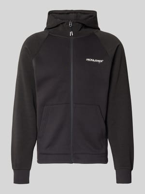 Regular Fit Sweatjacke mit Logo-Print Modell 'Thatcher' Shop The Look MANNEQUINE