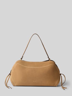 Shoulder Bag aus echtem Leder mit Logo-Detail Shop The Look MANNEQUINE