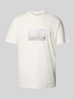 T-Shirt mit Label-Print Shop The Look MANNEQUINE