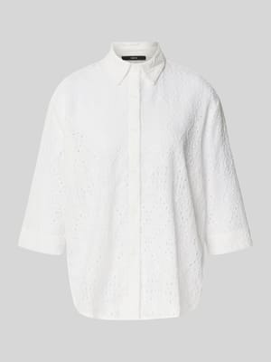 Regular Fit Bluse mit Lochstickerei Shop The Look MANNEQUINE