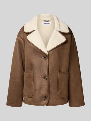 Jack in leerlook met voering van teddybont Shop The Look MANNEQUINE