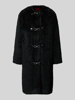 Regular Fit Teddy-Mantel mit Klickverschluss Modell 'MELJA' Shop The Look MANNEQUINE