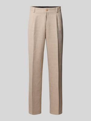 modern fit pantalon met katoen en linnen aandeel Shop The Look MANNEQUINE