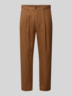 Hose mit Gesäßtaschen Modell 'PANTALACCIO LINO' Shop The Look MANNEQUINE