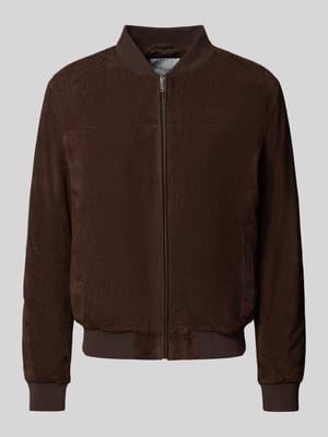 Kurtka skórzana ze stójką i zamkiem błyskawicznym Shop The Look MANNEQUINE
