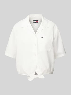 Relaxed fit overhemdblouse van een mix van katoen en linnen Shop The Look MANNEQUINE