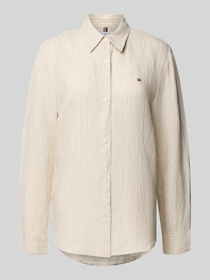 Regular fit overhemdblouse van puur linnen Shop The Look MANNEQUINE