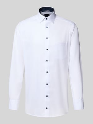 Modern fit zakelijk overhemd met kentkraag Shop The Look MANNEQUINE