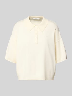 Sweter z dzianiny o kroju oversized z kołnierzykiem polo model „talla” Shop The Look MANNEQUINE