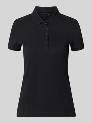 Slim Fit Poloshirt mit Knopfleiste Shop The Look MANNEQUINE