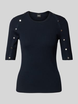 Gebreide pullover met sierknopen, model 'Famistosa' Shop The Look MANNEQUINE