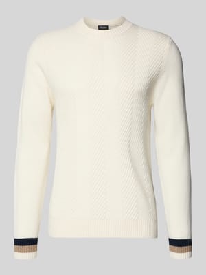 Gebreide pullover met ribboorden Shop The Look MANNEQUINE