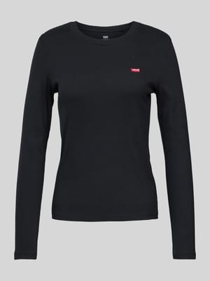 Longsleeve mit Label-Badge Shop The Look MANNEQUINE