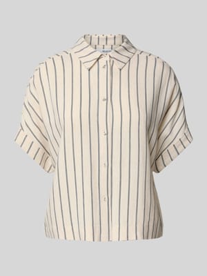 Cropped Bluse aus Viskose-Leinen-Mix Modell 'VIVA' Shop The Look MANNEQUINE