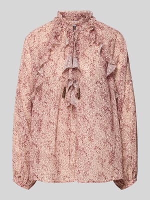 Regular Fit Bluse mit Rüschen und Schnürung Shop The Look MANNEQUINE