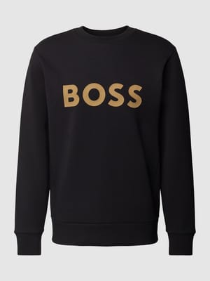 Sweatshirt met labelprint, model 'Salbo' Shop The Look MANNEQUINE