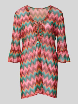 Oversized Tunika z dekoltem w serek Model 'ACELO' Shop The Look MANNEQUINE