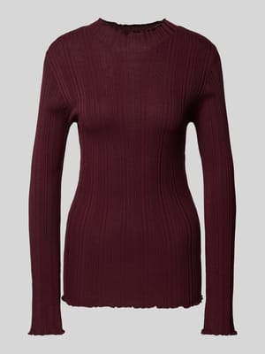 Strickpullover aus Viskose-Mix mit Muschelsaum Shop The Look MANNEQUINE