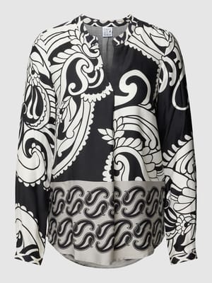 Blouseshirt met paisleymotief en tuniekkraag Shop The Look MANNEQUINE