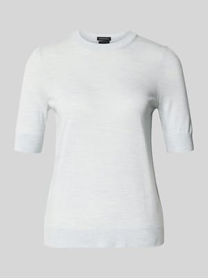Shaped Fit Strickpullover aus reiner Schurwolle Modell 'Farbella' Shop The Look MANNEQUINE