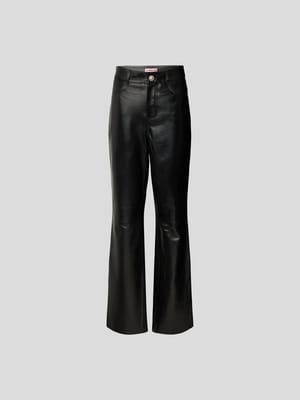 Bootcut Lederhose mit Ziersteinbesatz Shop The Look MANNEQUINE