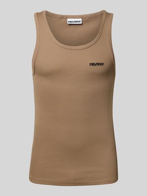 Tanktop met labelstitching Shop The Look MANNEQUINE