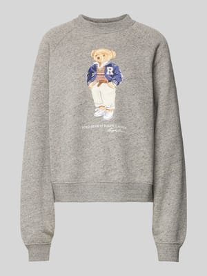 Sweatshirt met motief- en labelprint Shop The Look MANNEQUINE