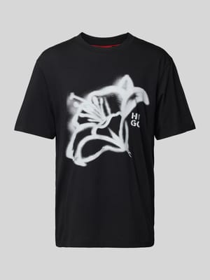 T-Shirt mit Label-Print Modell 'Dablumo' Shop The Look MANNEQUINE