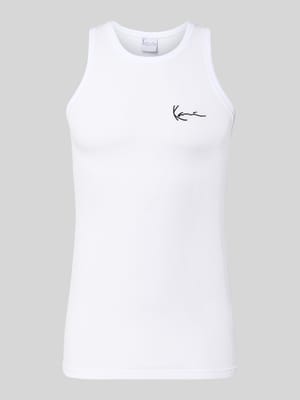 Slim Fit Top mit Logo-Stitching Shop The Look MANNEQUINE