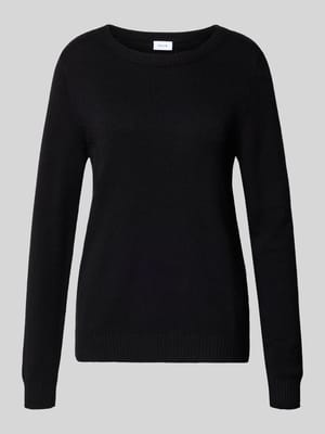 Strickpullover aus Viskose-Mix mit Rundhalsausschnitt Shop The Look MANNEQUINE