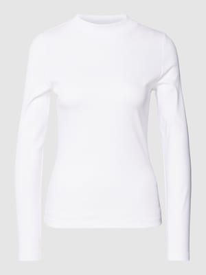 Longsleeve mit geripptem Rundhalsausschnitt Shop The Look MANNEQUINE