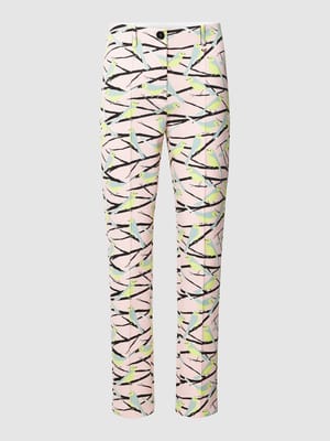 Stoffen broek met all-over motief Shop The Look MANNEQUINE